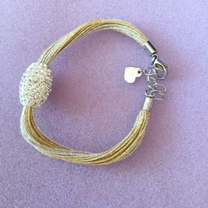 Elegant Gold and Silver Bracelet